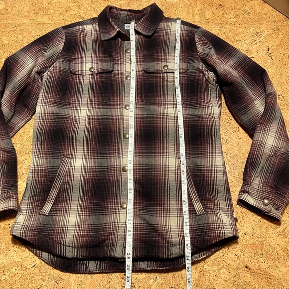Carhartt Wm’s Hubbard Sherpa Lined Plaid Flannel Shirt Jacket In Deep Wine Sz M - Picture 15 of 16